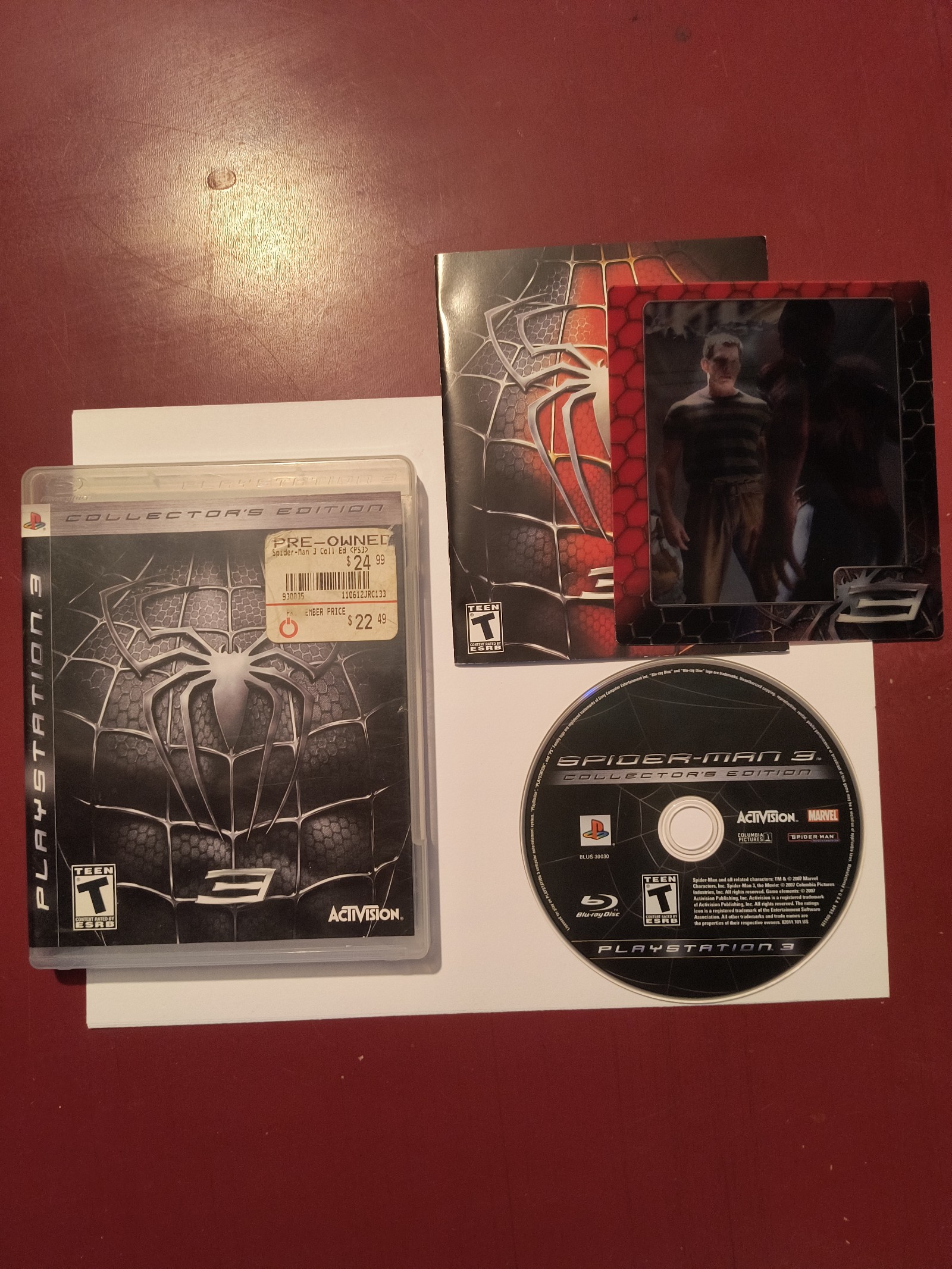Spider-Man 3 Collectors Edition For Sony Playstation 3 PS3 MANUAL/HOLO