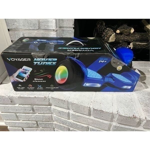 Voyager Hovertunes Self Balancing Hoverboard, Blue with Lights and Bluetooth