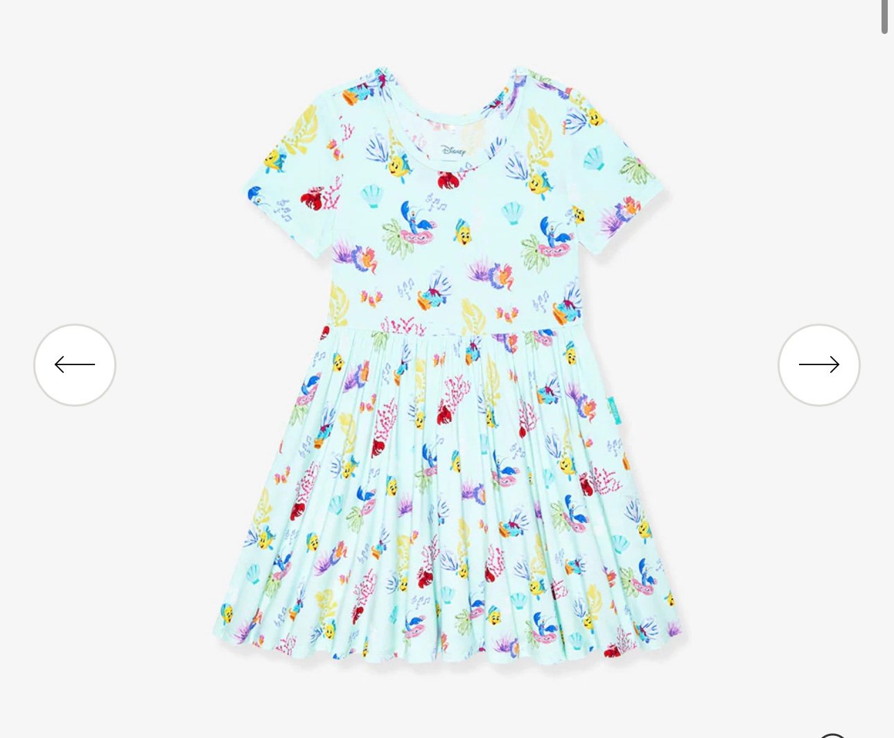 Posh peanut Ariel fronds twirl dress