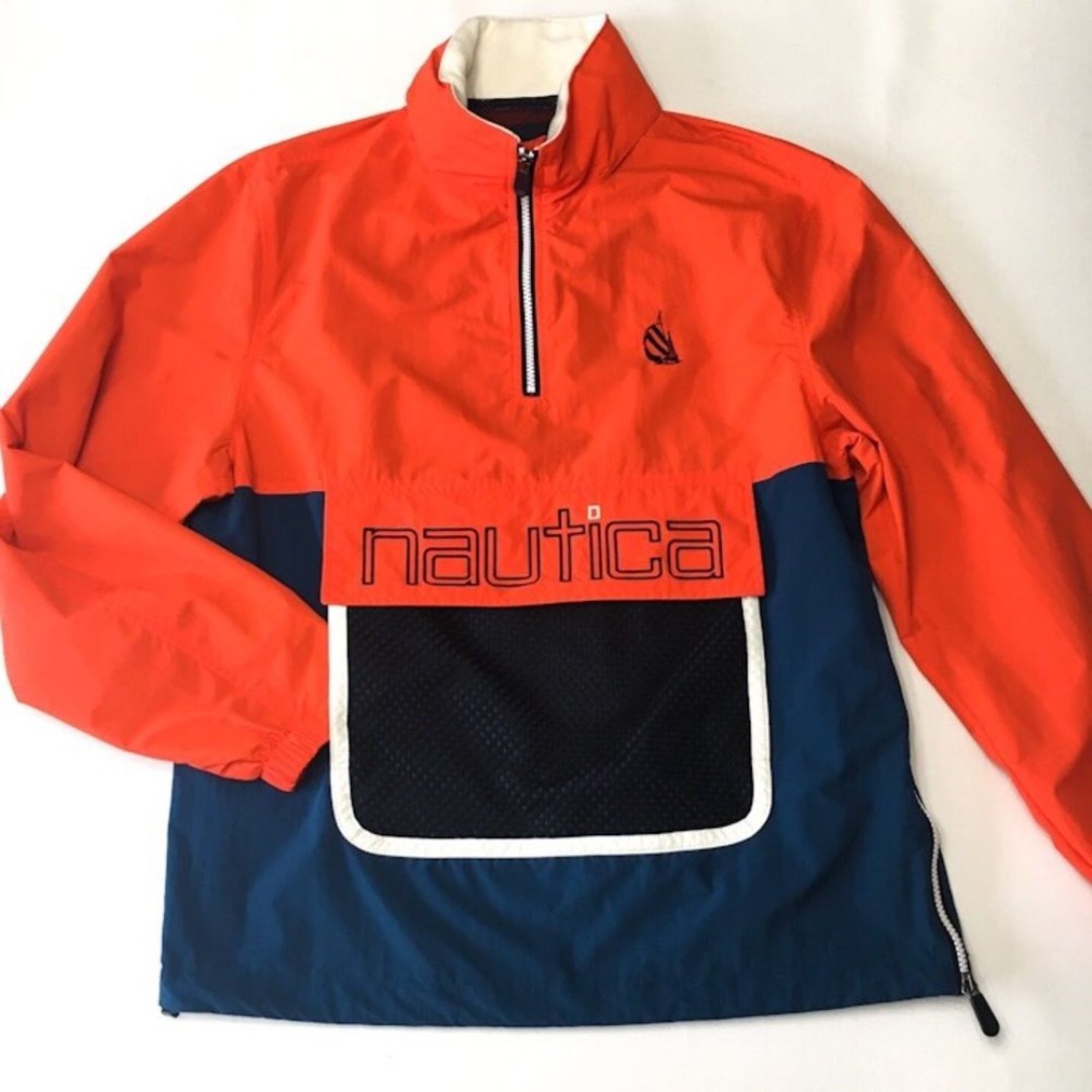 Nautica Windbreaker Pullover 1/4 Zip Hooded