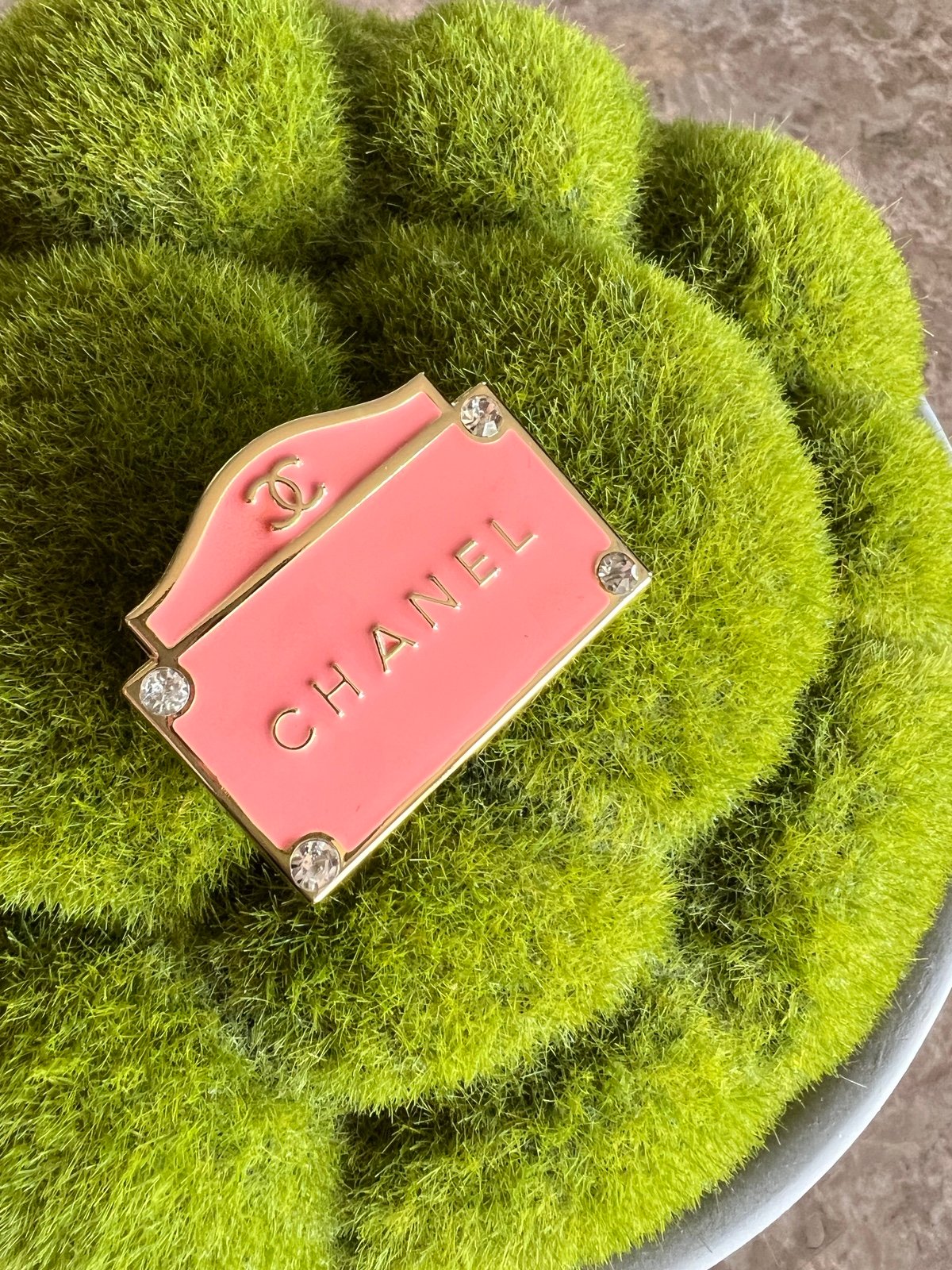 Pink brooch