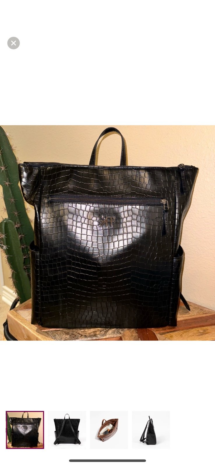 Croc Embossed Leather Diaper Bag Freshky Picked