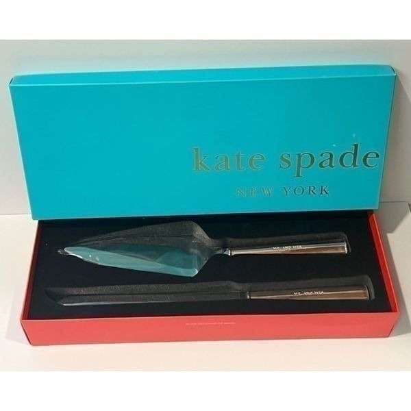 Kate Spade Lenox 2 Piece Wedding Cake Knife & Server Dessert Set READ