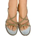 Giorgio Armani Sandals Strappy Heel Stiletto Open Toe Size US 6.5 EU 37 Beige