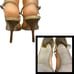Giorgio Armani Sandals Strappy Heel Stiletto Open Toe Size US 6.5 EU 37 Beige