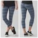 Lululemon 21” Crop Blue Twist Stripe Leggings size 4