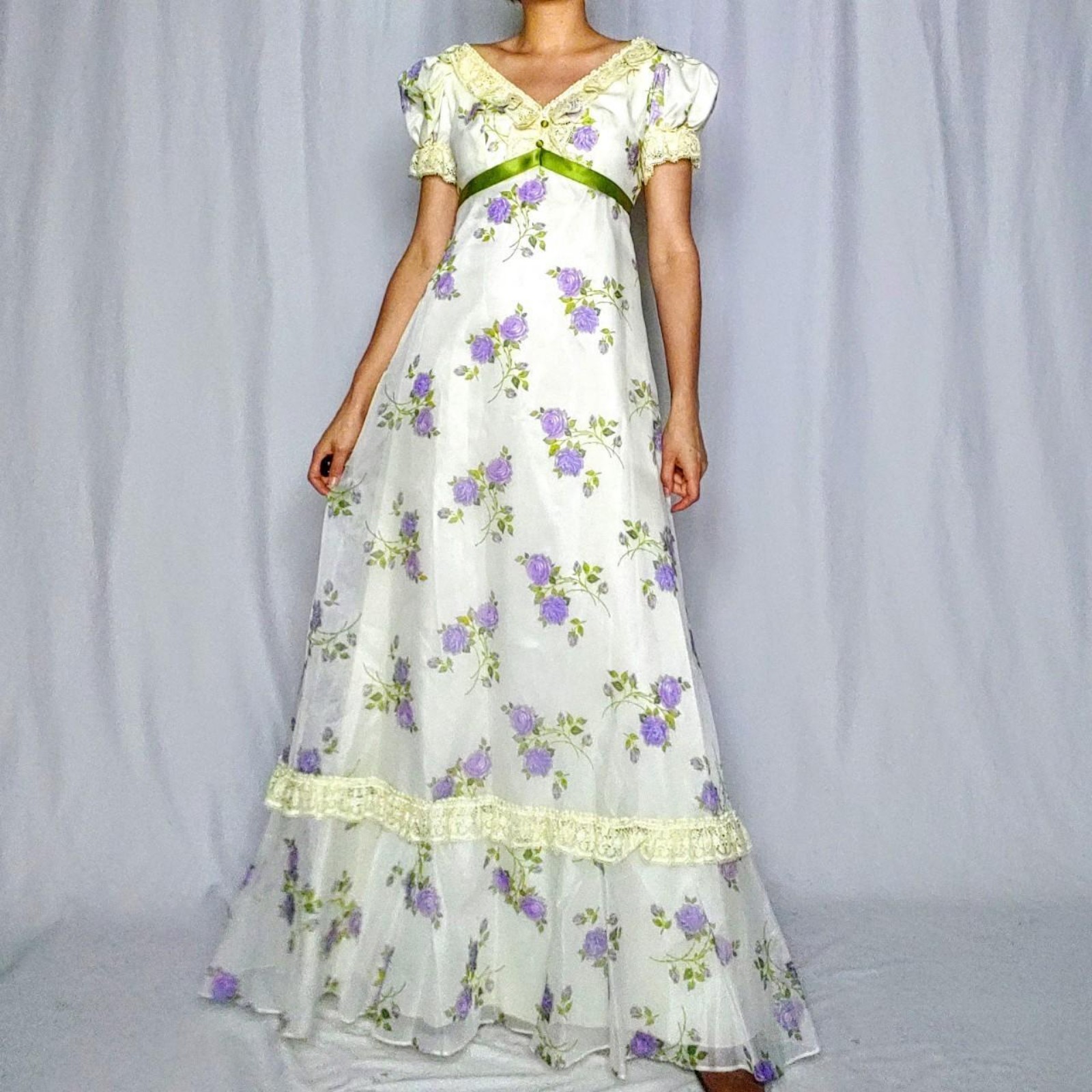 Early 70s vintage floral gown