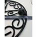 Vtg Ornate Wrought Iron Plant Base Stand Holder Rolling Dolly Caster Wheels 12”