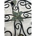 Vtg Ornate Wrought Iron Plant Base Stand Holder Rolling Dolly Caster Wheels 12”