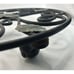 Vtg Ornate Wrought Iron Plant Base Stand Holder Rolling Dolly Caster Wheels 12”