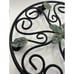 Vtg Ornate Wrought Iron Plant Base Stand Holder Rolling Dolly Caster Wheels 12”