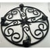 Vtg Ornate Wrought Iron Plant Base Stand Holder Rolling Dolly Caster Wheels 12”