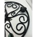 Vtg Ornate Wrought Iron Plant Base Stand Holder Rolling Dolly Caster Wheels 12”