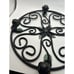 Vtg Ornate Wrought Iron Plant Base Stand Holder Rolling Dolly Caster Wheels 12”
