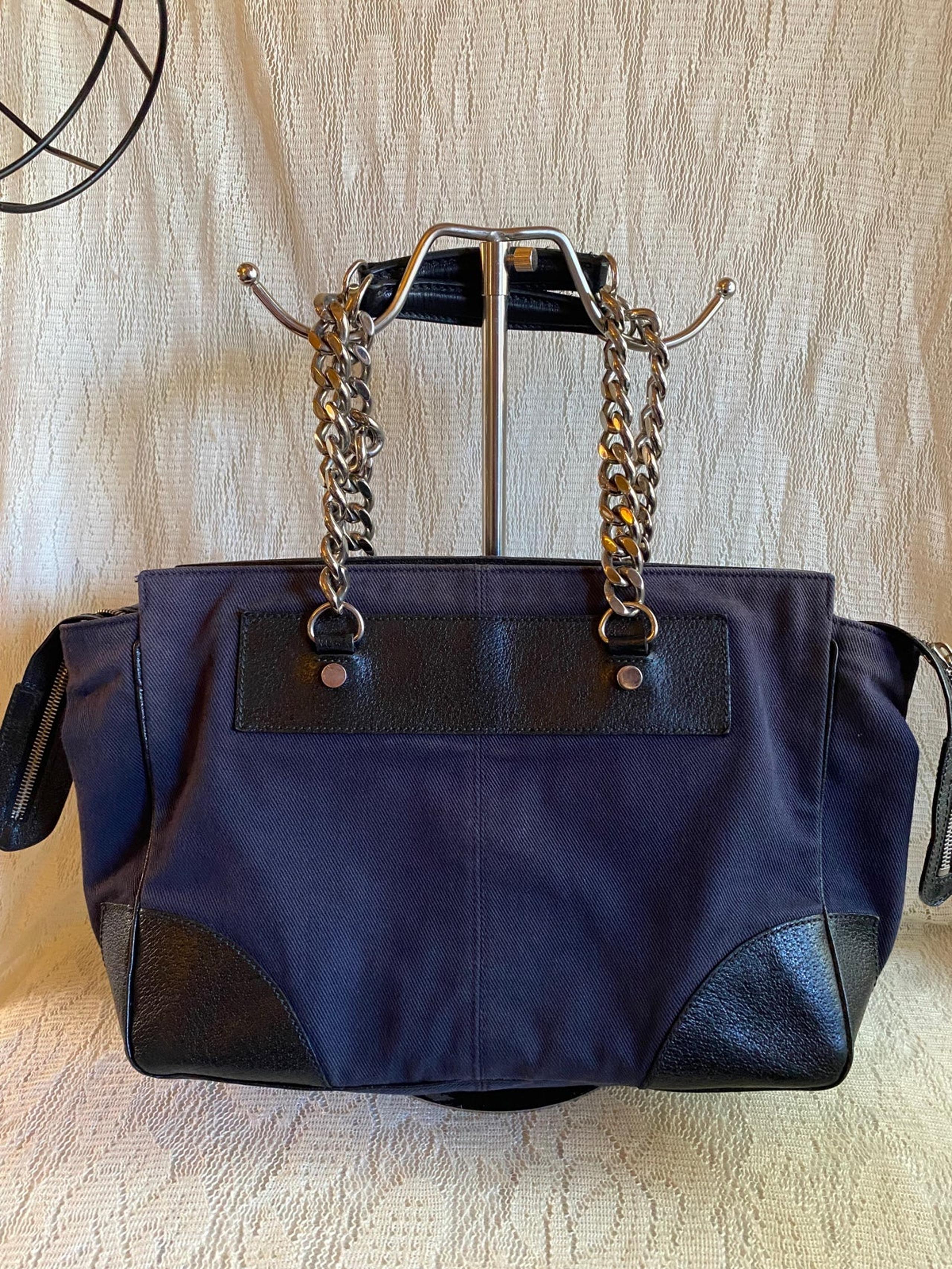 Balenciaga, Denim twill canvas Satchel Bag.