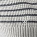 Nautica Chunky Knit Gray Striped Cotton Sweater | Men's Medium