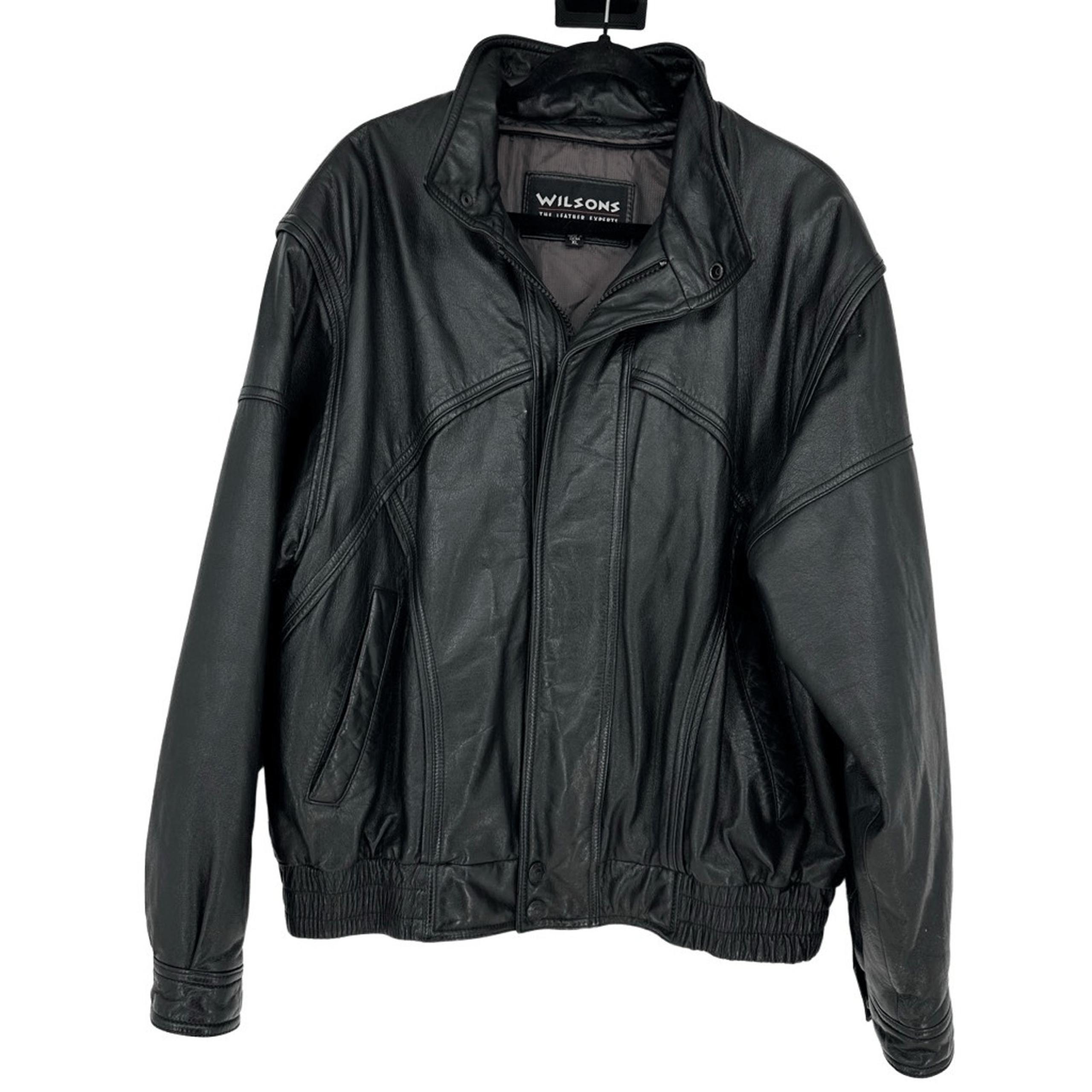 Vintage WILSONS LEATHER M Julian Mens Full Zip Leather Jacket Size M Soft Black