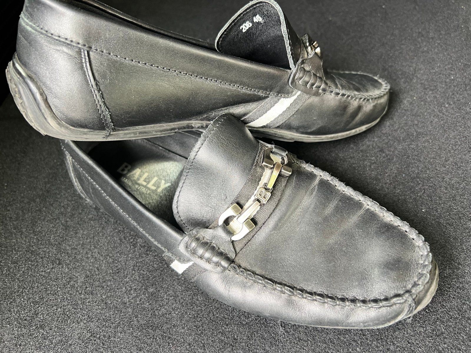 Great vintage Bally Horsebit sport driving shoes in VG condition Sz 11