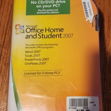MICROSOFT OFFICE HOME & STUDENT 2007 No CD/DVD Drive On Your PC. Just Load This