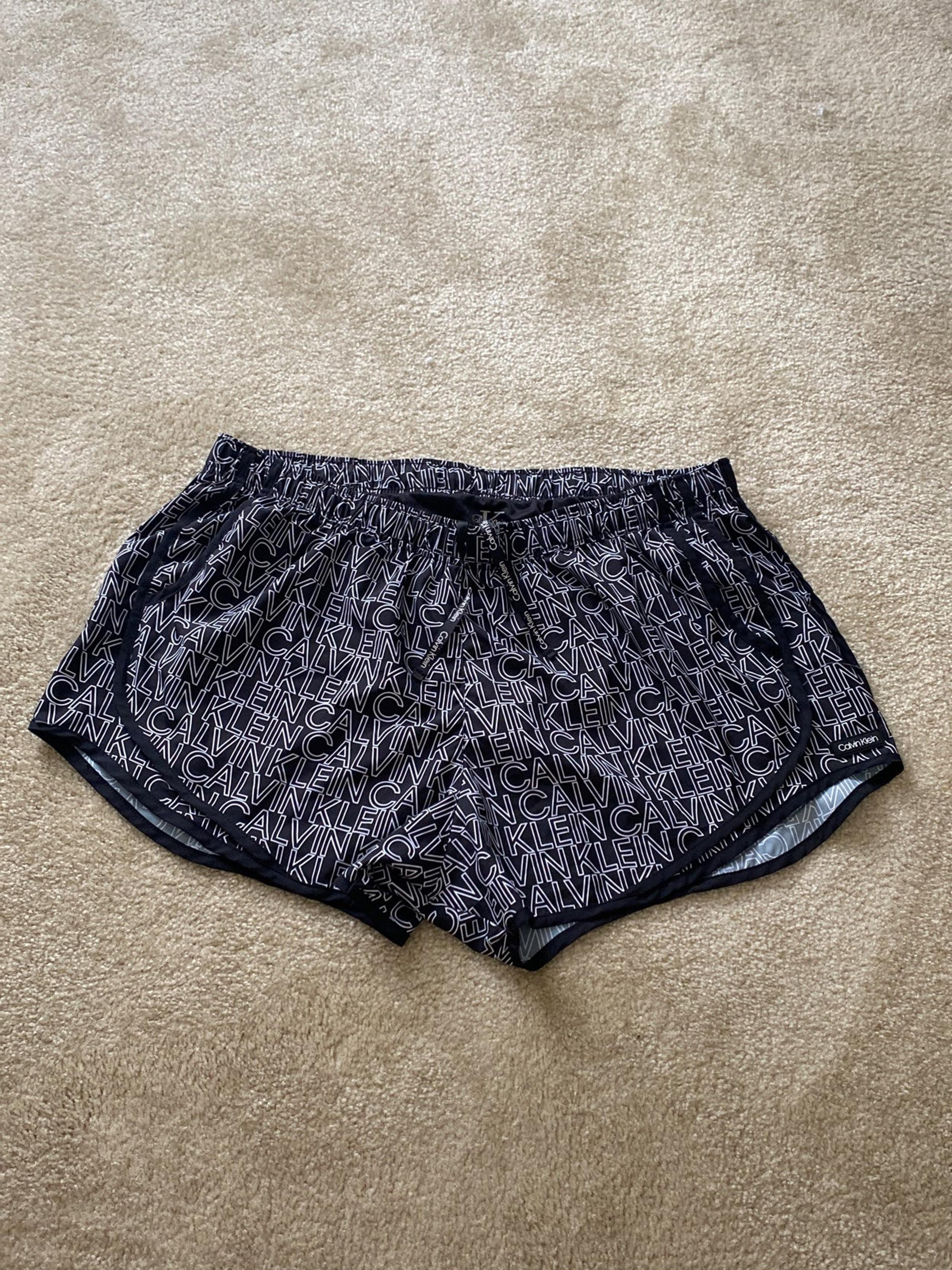 Womens Calvin Klein Brief Lined Running Shorts sz XXL