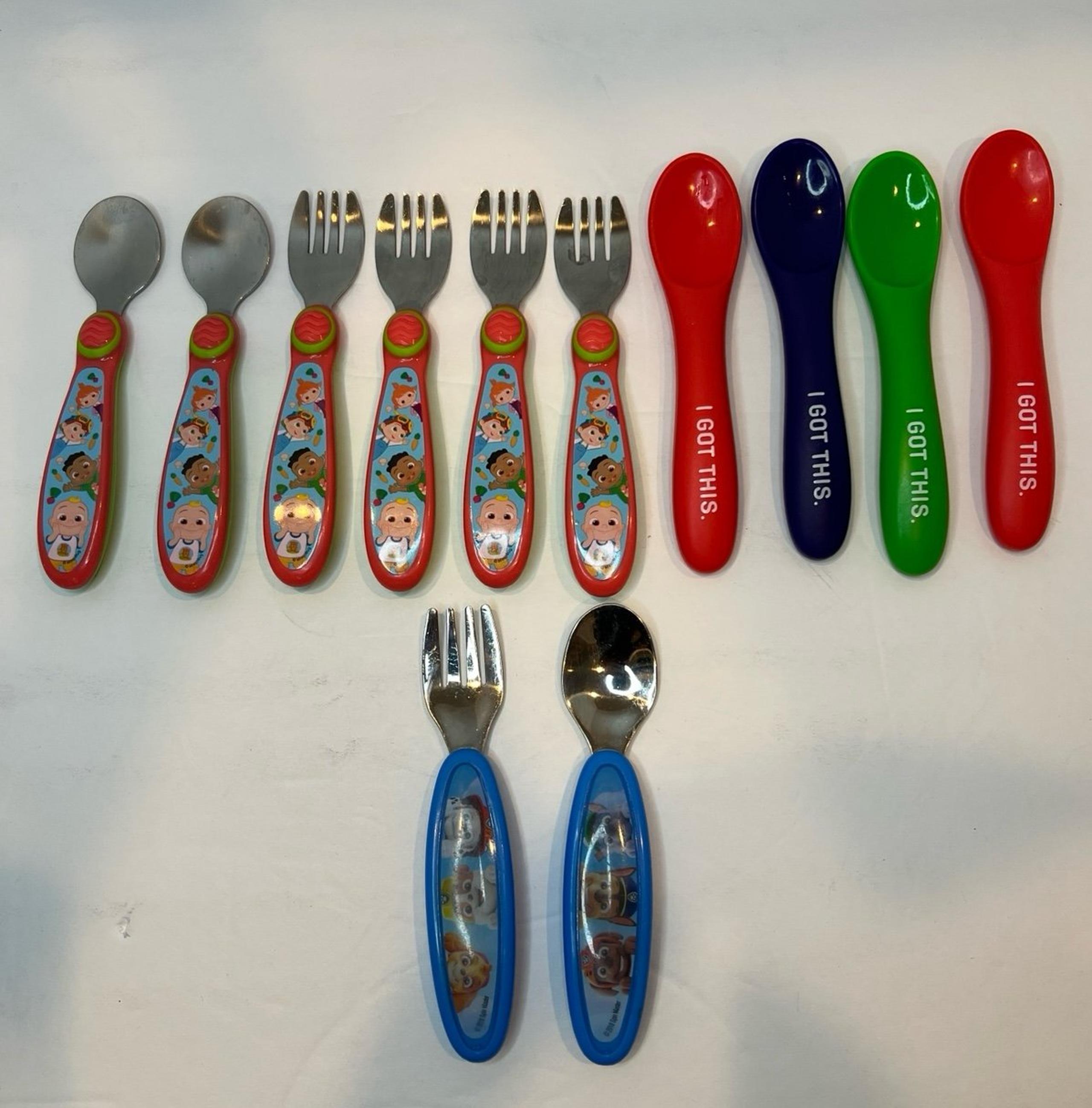 Baby to Toddler Fork & Spoon Bundle: Cocomelon, Paw Patrol