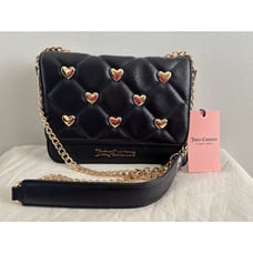 Juicy Couture Colorful Love Flap Crossbody Bag in Licorice