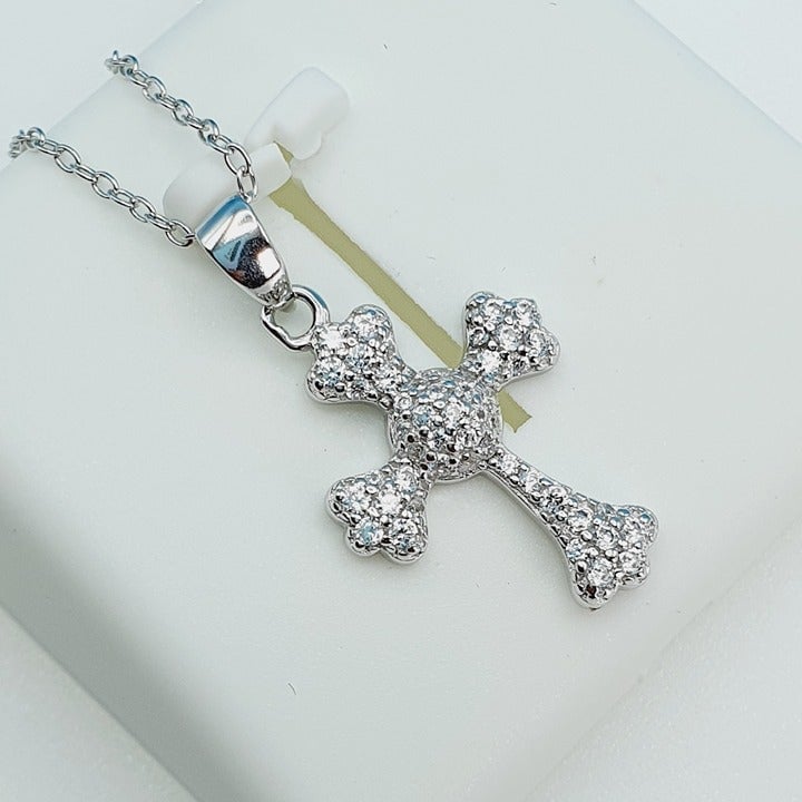 925 Sterling Silver Cubic Zircon Necklace, UU1P7A7009