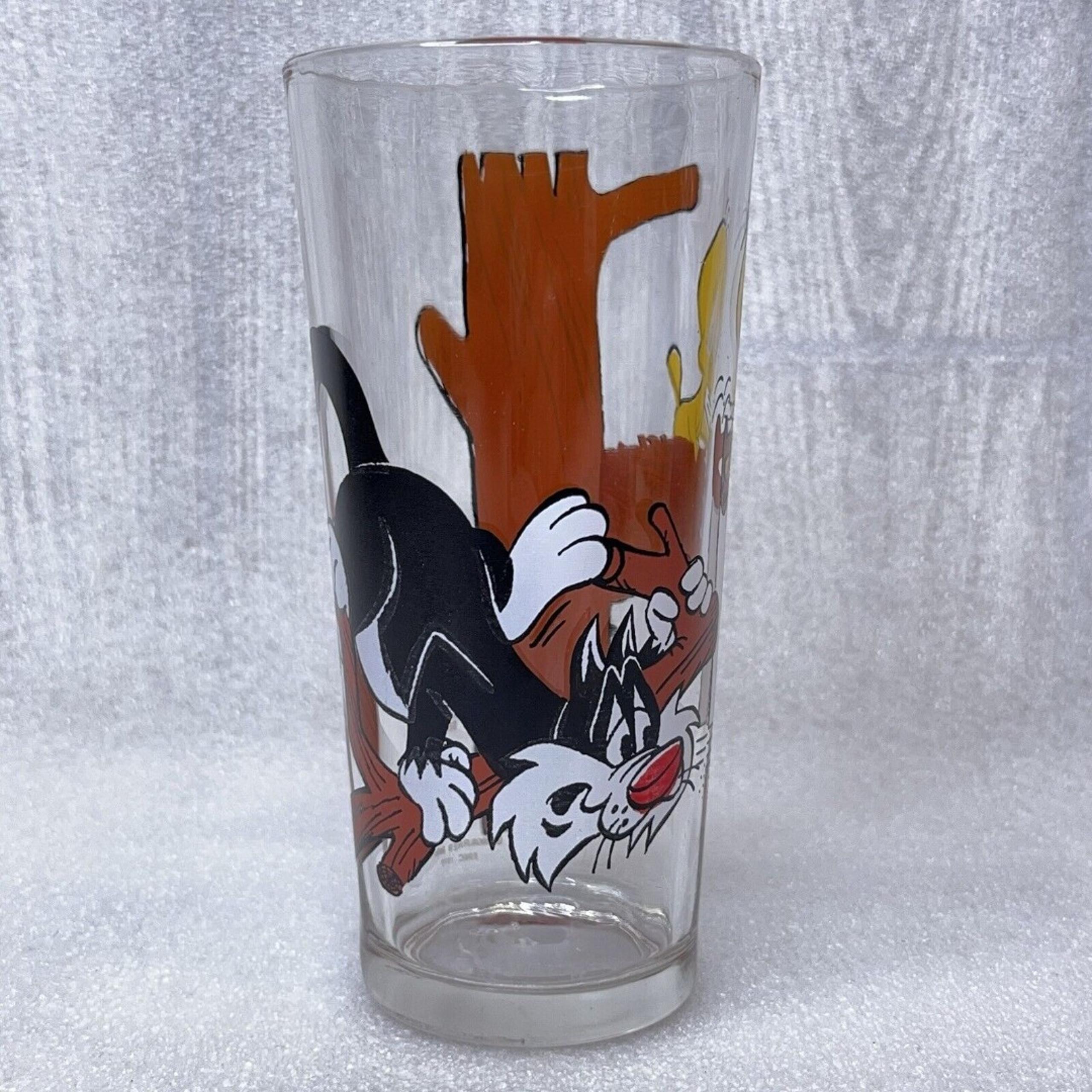 1976 Sylvester & Tweety Bird Drinking Glass Cup Pepsi Collector Looney Tunes A