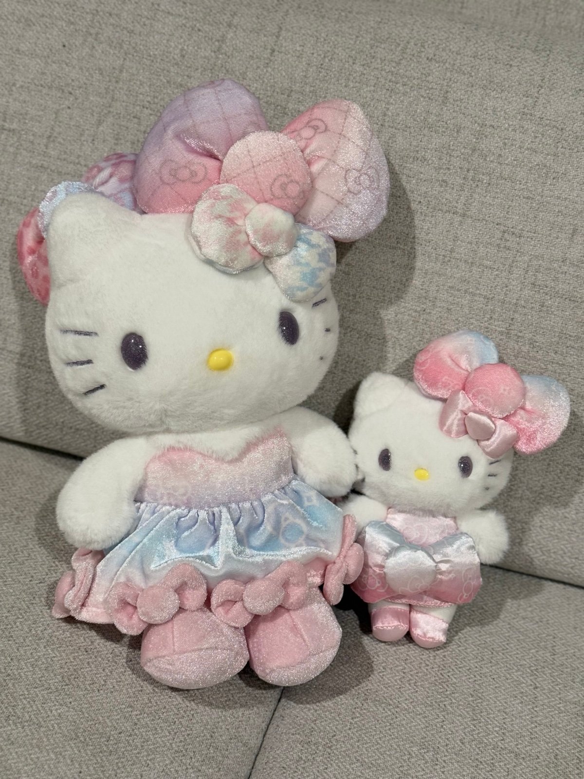 Hello Kitty 50 Year Anniversary plush and keychain