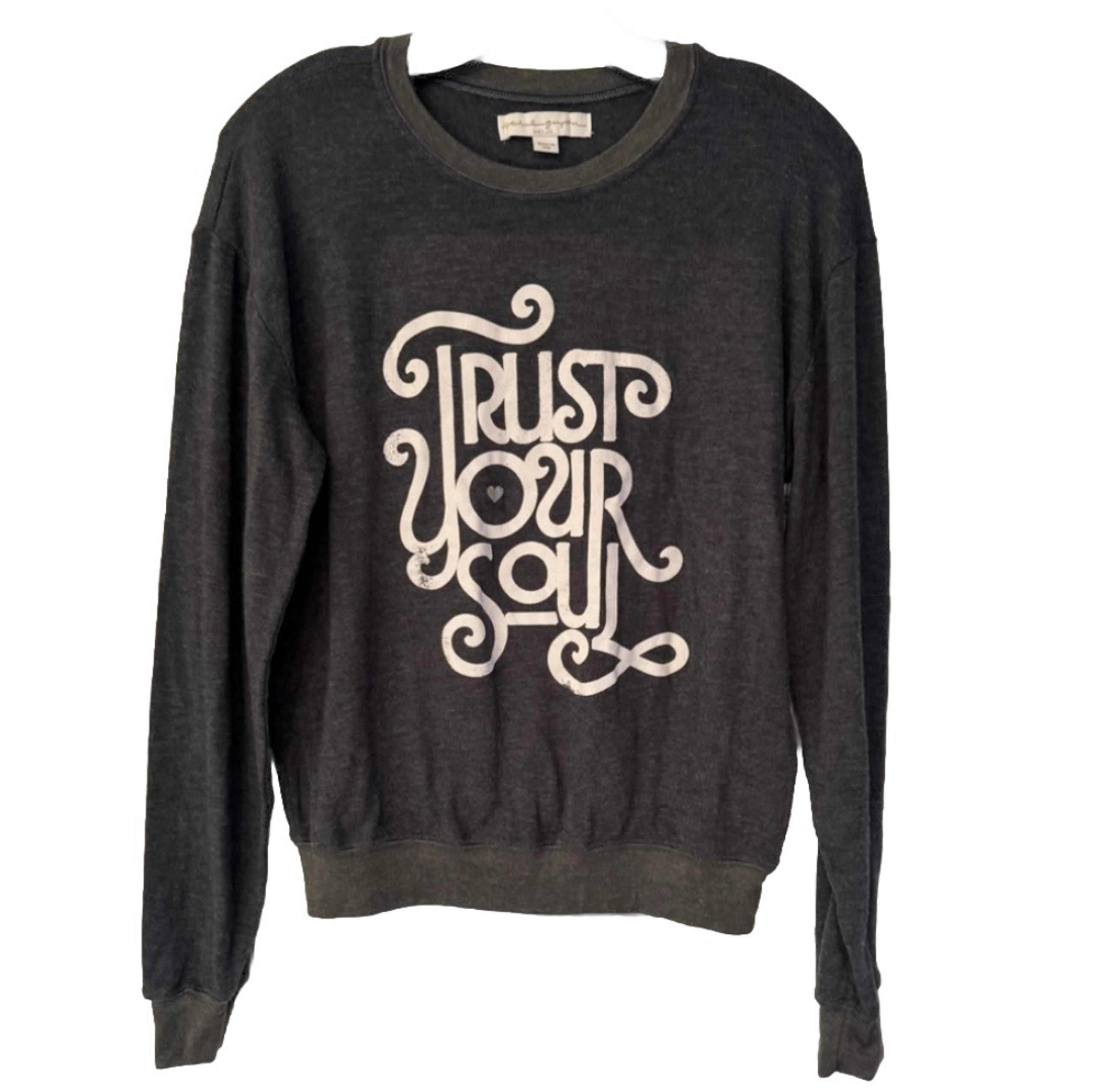 Spiritual Gangster Trust Your Soul Charcoal Grey Women’s Sweatshirt Size Medium