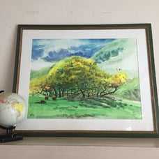 Original Framed Watercolor Painting Landscape Celia Huddleston Shung-hwa Chow
