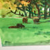 Original Framed Watercolor Painting Landscape Celia Huddleston Shung-hwa Chow