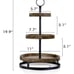 Farrmhouse 3 tiered rustic wood & metal display tray