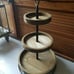 Farrmhouse 3 tiered rustic wood & metal display tray