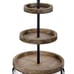 Farrmhouse 3 tiered rustic wood & metal display tray