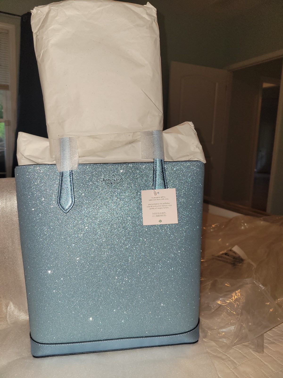 Kate Spade Tinsel Tote-Frosty Sky
