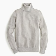NWT J.Crew Turtleneck sweater in metallic knit Silver Festive