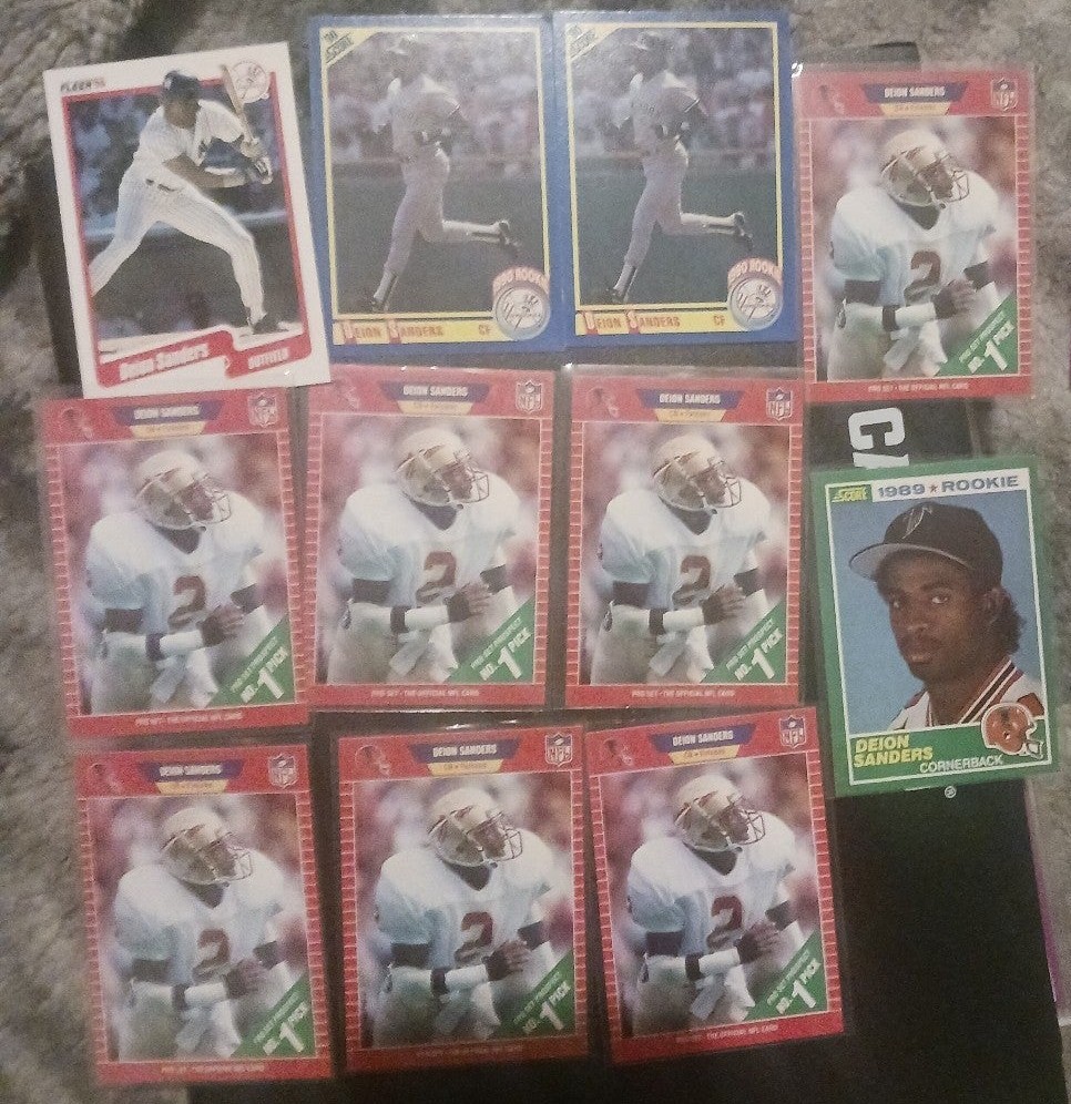 Deion Sanders Rookie Card Lot! BOTH SPORTS!