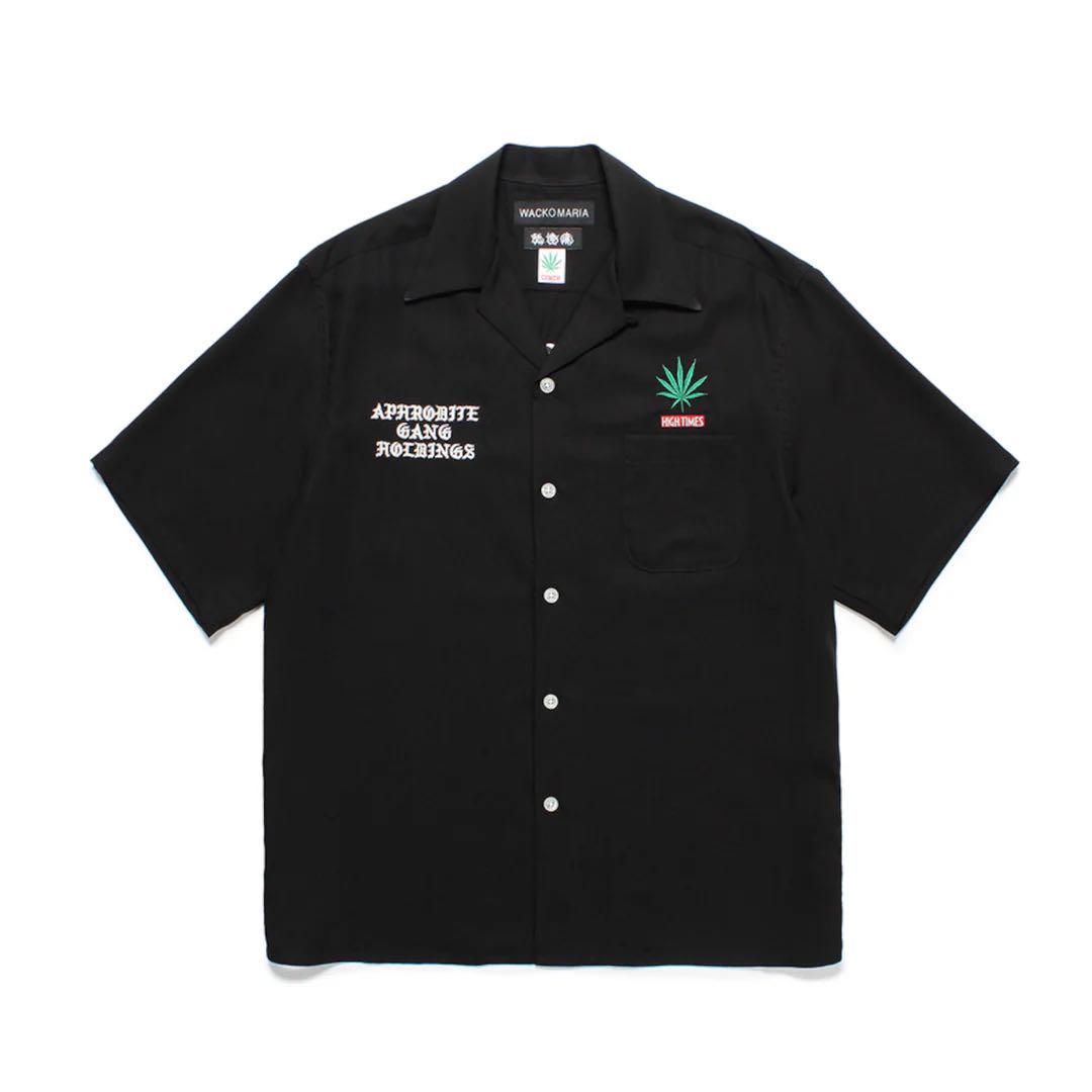WACKO MARIA N.D.G. High Times Collaboration Short Sleeve Shirt Size M Black