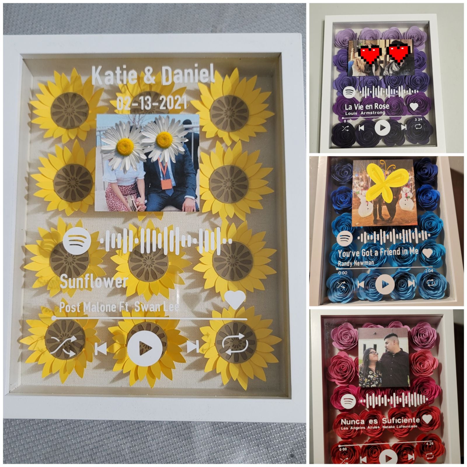Valentines Day Spotify ShadowBox Frame