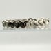 Sterling Mexico Solid Heart Link Bracelet 1 1/4 inch