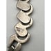 Sterling Mexico Solid Heart Link Bracelet 1 1/4 inch