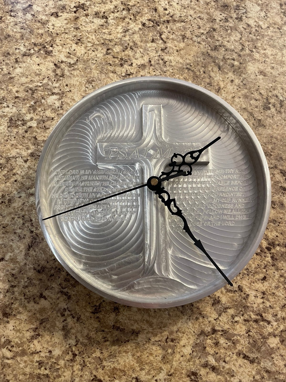 Psalm 23 CNC Milled Clock