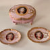 Vintage trinket box with 2 plates