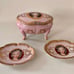 Vintage trinket box with 2 plates
