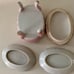 Vintage trinket box with 2 plates