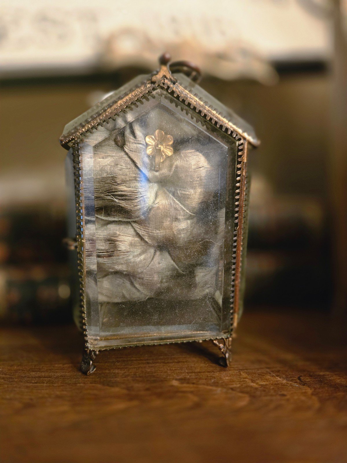 Antique locket watch holder