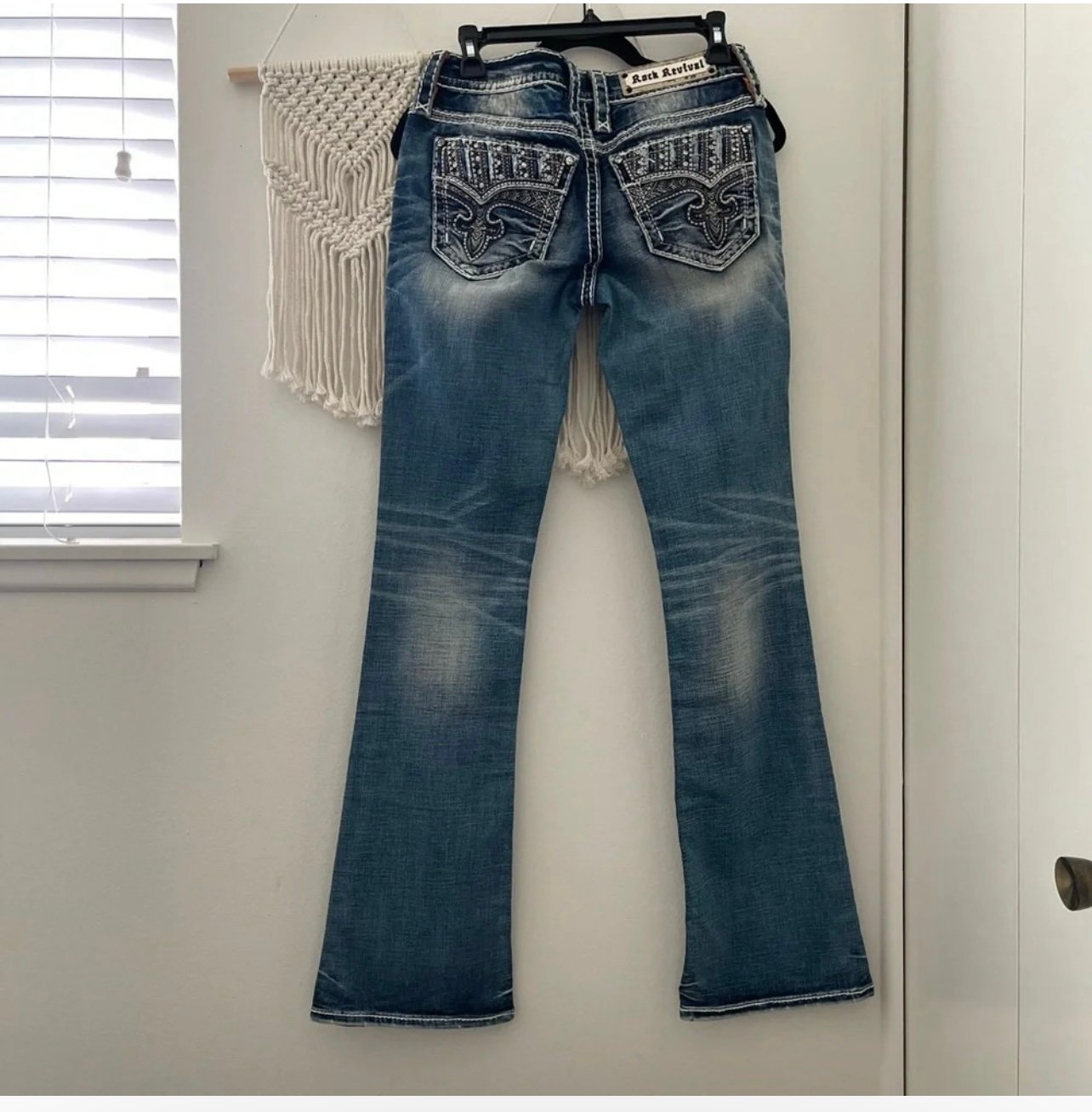 Rock Revival Ice Boot Cut Jeans Rhinestones Sz 26