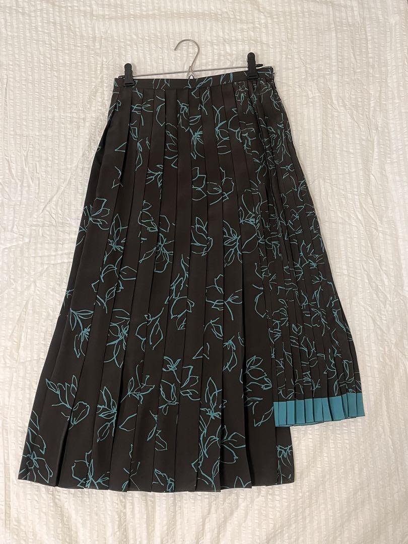 Tomorrowland Asymmetric Pleated Skirt
