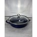Chantal Enamel On Steel Cobalt Blue Saute Pan And Lid Approximately 10.5” Round